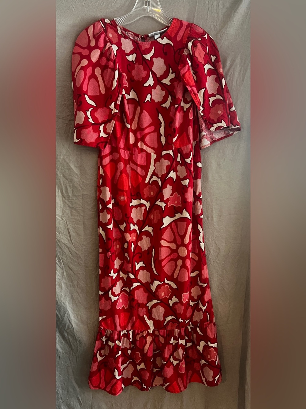 RHODE Red and Pink Floral Dress